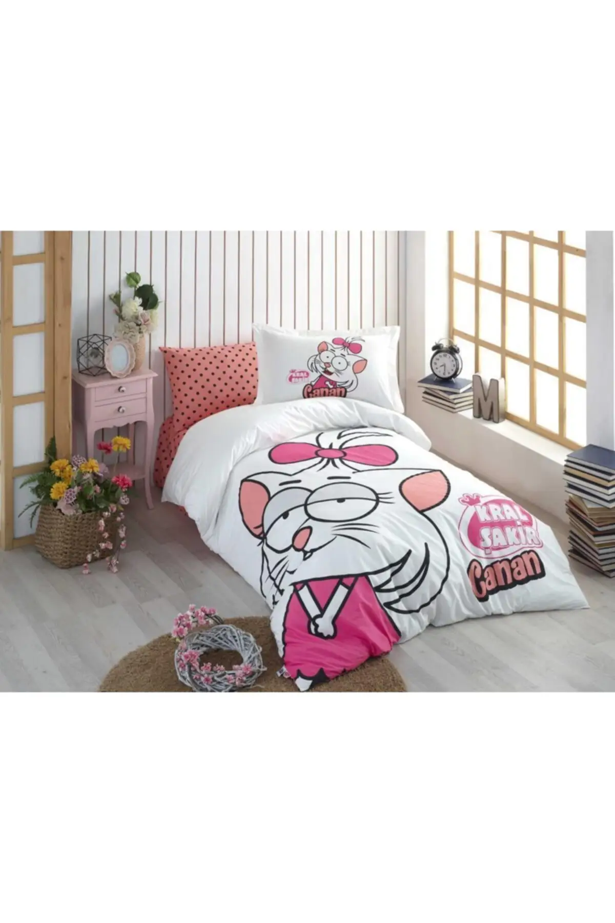 King Şakir Canan Children Duvet cover set 100 Cotton fabric Duvet Cover: 160 x220cm&Ccedil;arşaf : 160 x240cmYastık Case: 50x70 cm 1 pcs