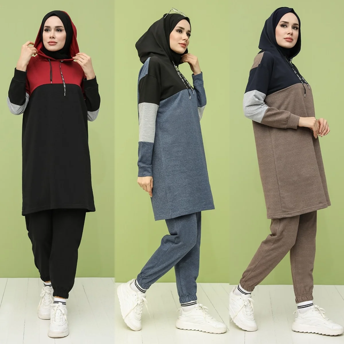 Conjuntos de dos piezas con capucha para mujer, chándal largo con capucha y pantalones, ropa deportiva informal para correr, 2021