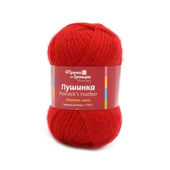 

Troitsk yarn 'пушинка' (50% goat down, 50% wool) (0042 red)