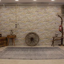 Светло-серый ковер, домашний декор, антикварная мебель, турецкий винтажный ковер, декоративное килим Sempati Hali