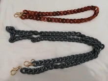 Bolso de hombro de plástico con correa acrílica para mujer, colores variados, 1,5 cm x 2cm