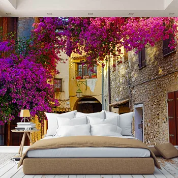 

3D wall mural wallpaper European Street, custom wallpaper, for Hall, kitchen, bedroom, children's, wall mural expanding space