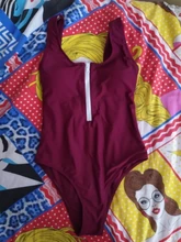 One-Piece Swimsuit Monokini Beachwear Push-Up Summer Print Zipper Sexy New XL Women