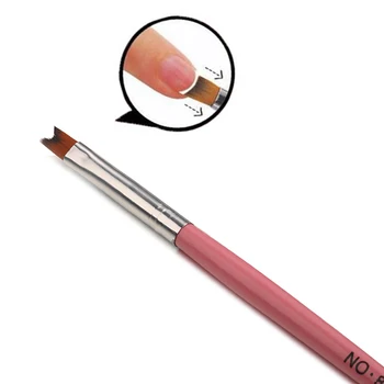

BNG Nail Brush French Smile Line Manicure #8 Nails Gel Polish Brushes Pen Wood Handle Nail Art Styling Tools