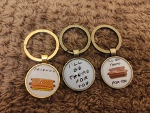 Keychain Key-Ring Keyholder Glass Cabochon Gift Series Tv-Show Good-Friend Anniversary
