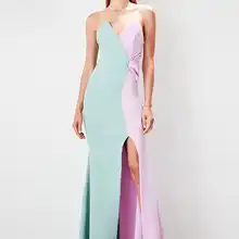 Trendyol с цветным блоком вечернее платье TPRSS19AE0123