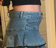 Falda de pantalones cortos de mezclilla Retro para mujer, ropa de calle, faldas cortas de mujer, Vaqueros informales que combinan con todo, vestido de bola elástico, Saia, 2020