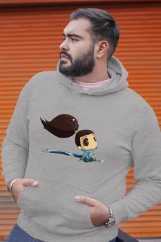 

Angemiel Wear Sitting Sweet Yasuo Gray Men 'S Hooded Sweatshirt