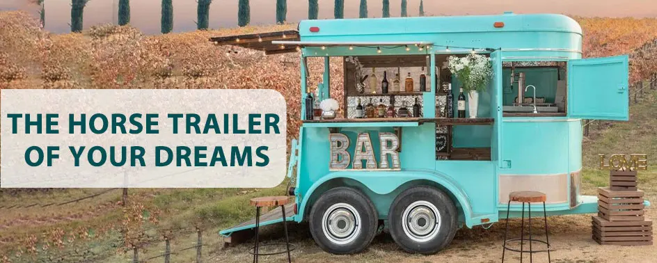 Description Picture 2 of itemBelyoo Horse Trailer Mobile Bar Custom Ice Cream Cart Candy Coffee Vintage Trailer Snack Food Truck Horse Food Trailer for Sale