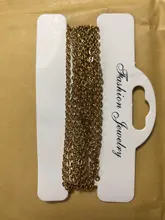 Cadena de eslabones de Metal para collares pulseras joyas, 1mm, 1,5mm, 2mm de ancho, plata, oro rosa, acero inoxidable