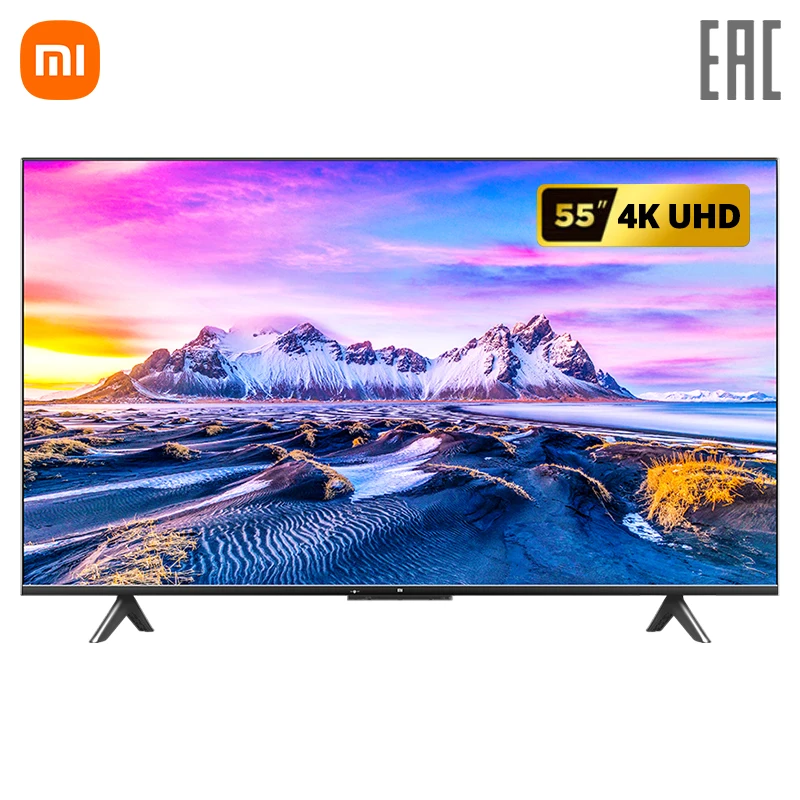 Xiaomi Телевизор 55 inch Mi TV P1 Smart 4K Ultra HD LED Android Q 55&quot Borderless Television L55M6-6ARG | Электроника