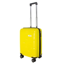 Чемодан на колесах PROFFI TRAVEL "TOUR FASHION" 20' PP пластиковый малый 55х37х22, желтый, S