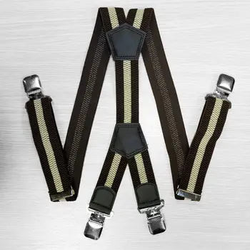 

Suspenders for large size trousers (4 cm, 4 clips, Brown) 54742