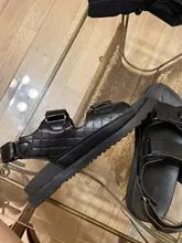 Sandalias de cuero de imitación para mujer, zapatos planos deportivos a la moda, Joker, con plataforma romana Ins, para verano, 2020