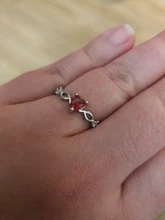 Huitan-Anillo de corazón sencillo para mujer, anillos de dedo bonitos para mujer, regalo de cumpleaños romántico para novia, joyería de piedra circonio de moda