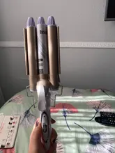 Utensilios de peluquería profesional, rizador de cerámica de triple barril de pelo eléctrico, ondulador de pelo, herramientas de estilismo