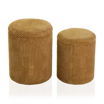 

Pouffe Polyester MDF Wood (2 Pieces) (35 x 44 x 35 cm)