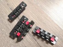 Terminal de conector de posiciones de plástico, 2 uds., conector Push-In, muelle de carga, terminales de altavoz de Audio, Clips para Breadboard