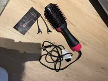 Secador de pelo 2 en 1 de un paso, voluminizador, cepillo de aire caliente, Alisador, rizador, cepillo para usar con secador de cabello