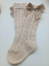 Calcetines de malla de algodón transpirables para bebés, medias de tubo medio para recién nacidos, calcetines de estilo español hasta la rodilla, 3/4