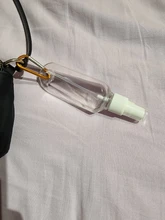 Botella transparente desinfectante de manos, pulverizador de Alcohol, dispensador de jabón vacío, gancho portátil, llavero