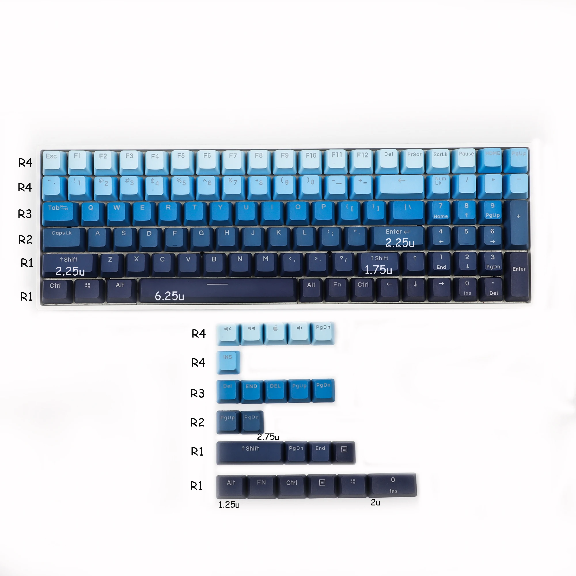 Moonrise Backlit Keycaps para Teclado Mecânico mx Pbt Oem Perfil Keycap Tiro Duplo 108 122 Ymdk 104 87 84 68 - Imagem 3