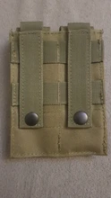 Bolsa Molle de nailon de 9mm, bolsa táctica doble de doble pistola para revistas, cierre la funda para caza militar Glock 1911 HK USP Mag
