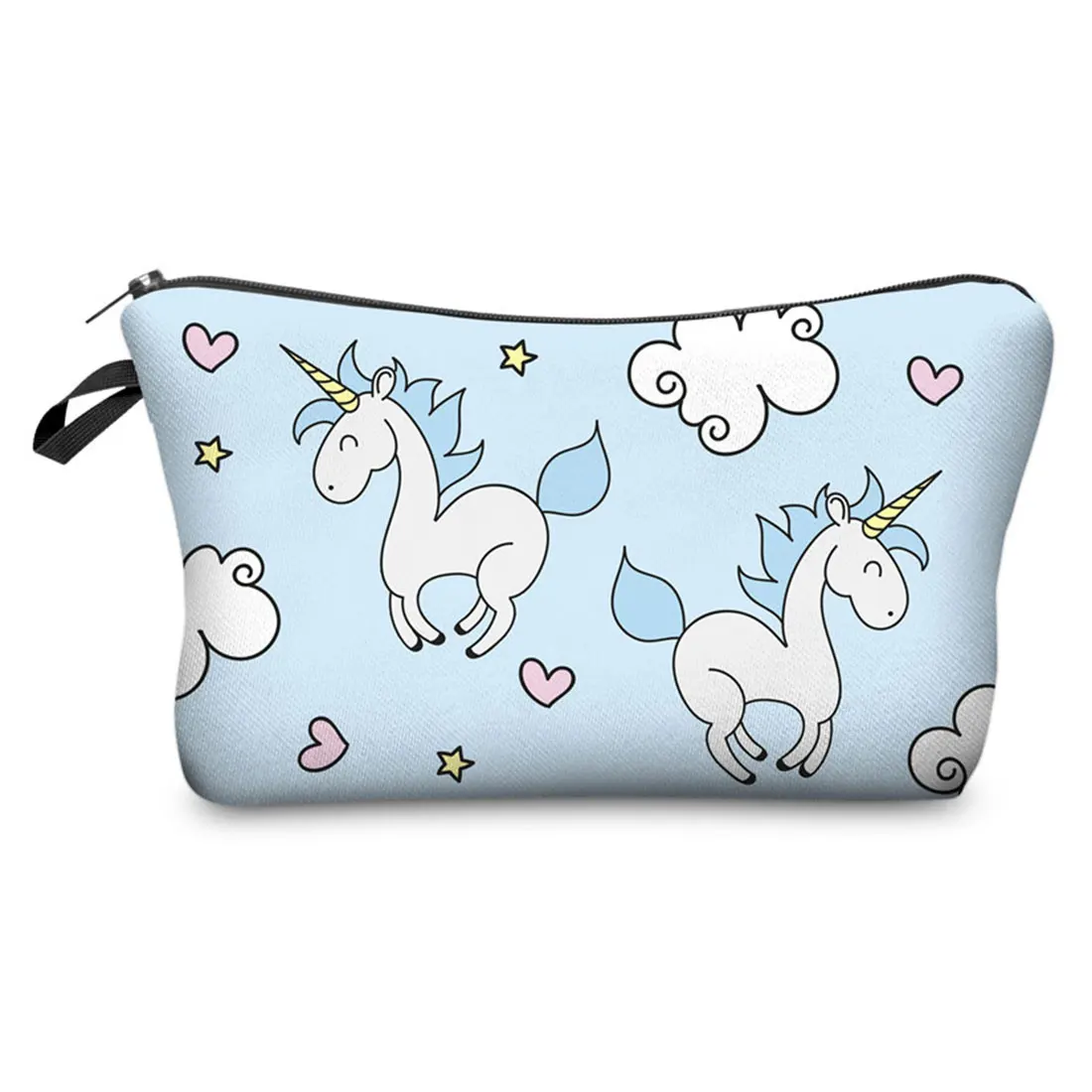 Unicorn Printing Makeups Bag Organizer Female Portable Travel Snack Storage Bag Pencil Case Multifunction Women's Cosmetics Bag