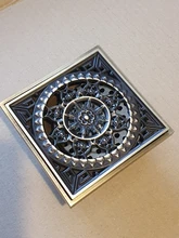 Floor Drains Strainer-Cover Bathroom-Deodorant Euro Antique Brass Square Grate-Waste