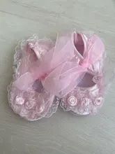 Zapatos de cuna con suela suave de encaje Floral para fiesta de princesa, zapatillas antideslizantes para recién nacidos, para niño pequeño de 0 a 12M