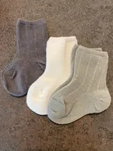 3 pares de calcetines de bebé niña y niño pequeño, algodón, accesorios de ropa de invierno, Color puro, calcetines de bebé de algodón peinado para otoño 2020