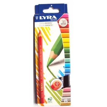 

Set of colored pencils color giant, lacquered, 6 colors 6 color