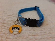 Pet-Collars Head-Pattern-Accessories Reflective Cats Buckles Pendants Adjustable Nylon