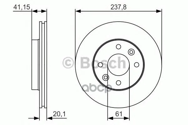 Тормозной Диск Передний 0986479r66 Bosch арт. 0986479R66