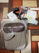 Novedosa almohada de masaje 3 en 1 para cuello, espalda, hombros y cintura, masajeador corporal, regalo para aliviar el dolor, fácil de llevar, para coche, hogar, enchufe europeo