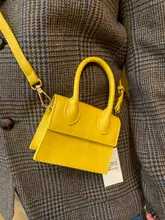 Mini bolso cuadrado pequeño para mujer, a la moda, nuevo Bolso de piel sintética de calidad, cadena con patrón de cocodrilo, bolsas de mensajero de hombro 2020