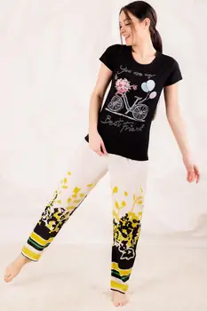 

Armonika Women Black Top Bicycle Six Pattern Sleepwear Kit ARM-20Y099092