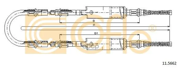 Трос Стояночного Тормоза Задн Ford Transit All Double Wheels 91- Cofle арт. 11.5662