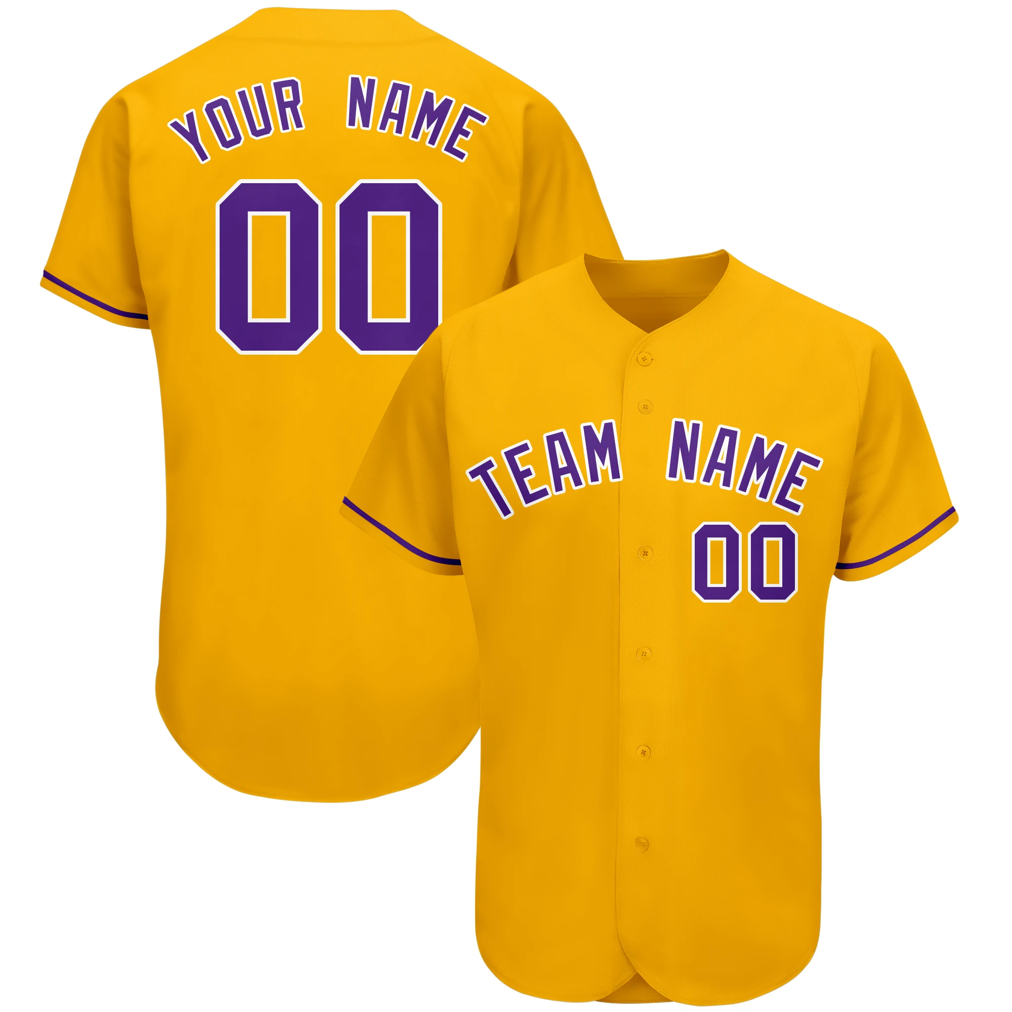 Baseball Jersey Full Sublimated Team Name&Numbers Button-down Soft Mesh Washable Tee Shirts for Adults/Kids Outdoors
