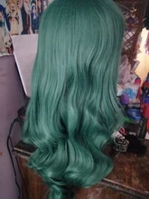 BCHR-Peluca de cabello sintético para mujer, cabellera artificial de onda larga para Cosplay, color rubio, azul, rosa, gris, púrpura, Gren, naranja, negro y marrón, para Halloween