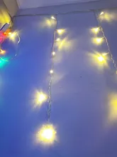 Led-String-Lights Christmas-Snowflakes Holiday Party Waterproof Connectable Wave