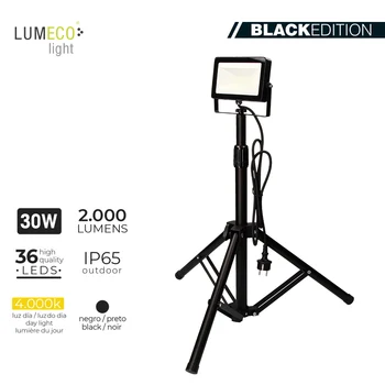 

LED SPOTLIGHT spotlight WITH EASEL 30W 4000K 2000 LUMENS "BLACK EDITION" LUMECO
