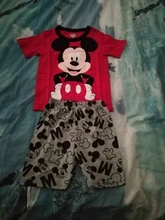 Niño niña pijamas nuevo algodón de verano de los niños niñas mickey pijamas de manga corta conjuntos de ropa pijamas ratón minnie Cartoon ropa de dormir