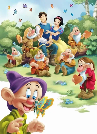 Алмазная 5D картина сделай сам Disney полноразмерная вышивка Белоснежка и семь