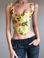 Bohemia Woman Tank Top Lace Floral Sleeveless  Summer Skinny Hollow Out Fashion Summer Holiday Crop Top