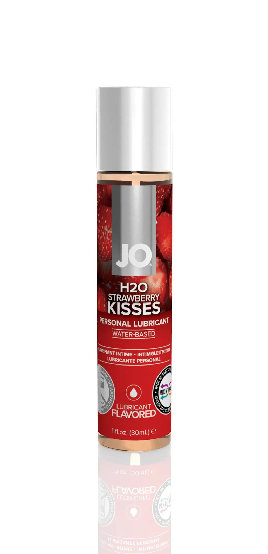 Смазка с ароматом клубники JO Flavored Strawberry Kiss - 30 мл. | Красота и здоровье