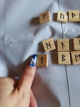 Cubo de Runas de madera Natural, 25 uds., adivinación, curación, Reiki, regalo de meditación, decoración