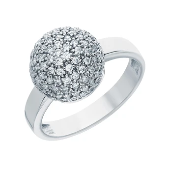 

Silver ring with cubic zirconia sunlight sample 925