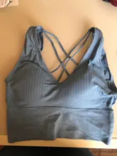 Sujetador deportivo para mujer, Top de Yoga acolchado, ropa interior de vendaje, chaleco sujetador Sexy para deportes de interior, entrenamiento, correr, Fitness, Tops cortos