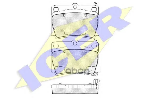 181719_колодки Дисковые Задние! Mitsubishi Montero Sport 3.0i/2.5td 98 Icer 181719 Icer арт. 181719